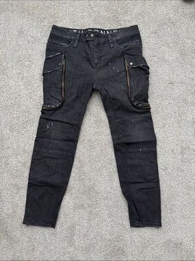 Faith Connexion Black Skinny Cargo Jeans